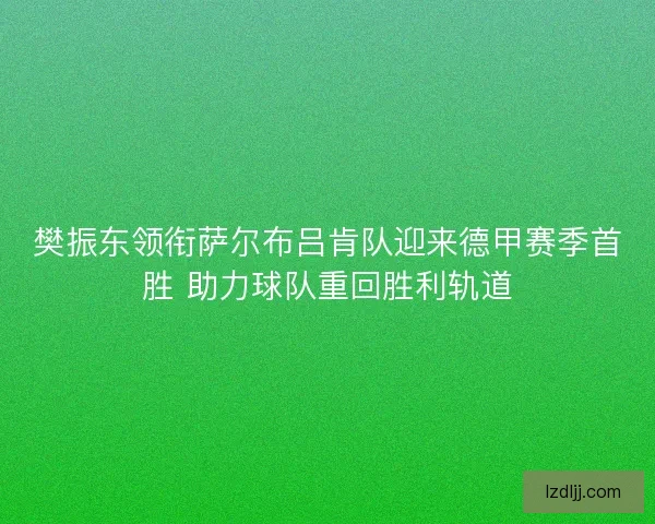樊振东领衔萨尔布吕肯队迎来德甲赛季首胜 助力球队重回胜利轨道